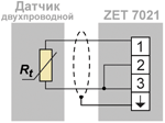 Двухпроводная схема подключения термосопротивления