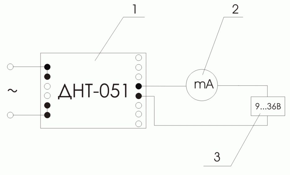 Схема включения датчика ДНТ-053