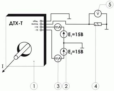 Схема включения измерительного преобразователя постоянного и переменного тока ПИТ-___-УА-Б14