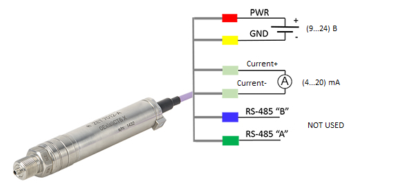 Digital pressure meter ZET 7012-A VER.2 - Connection scheme