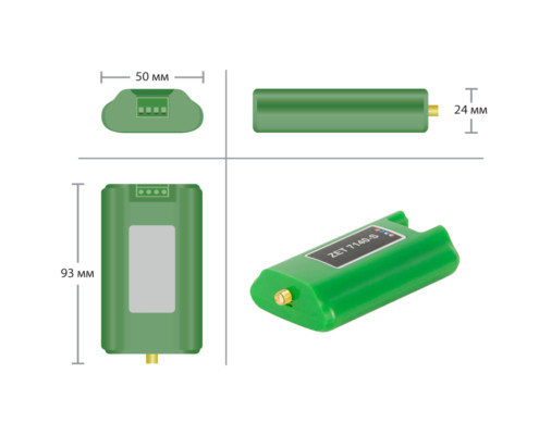 ZET 7140-S Digital Eddy Current Displacement Sensor - dimensions