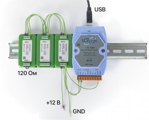 Подключение ZET 7010 к ICP-CON i-7561.