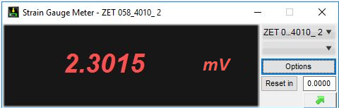 Strain gauge meter operation in calibration mode