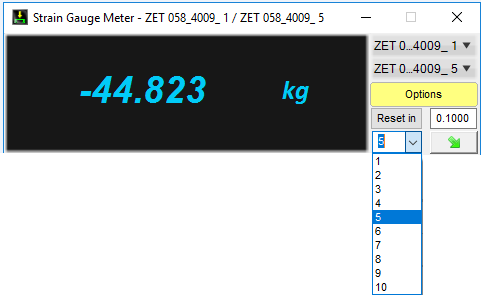 Strain gauge meter program-Selecting the number of channels to be displayed in the Multi-channel mode