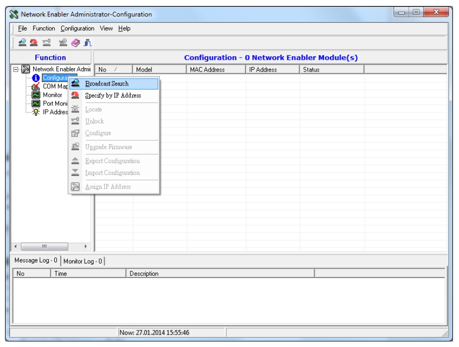 Scanning of available Ethernet devices