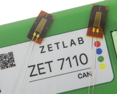 Цифровой тензометрический измерительный модуль ZET 7110 в комплекте с тензорезисторами для статических измерений