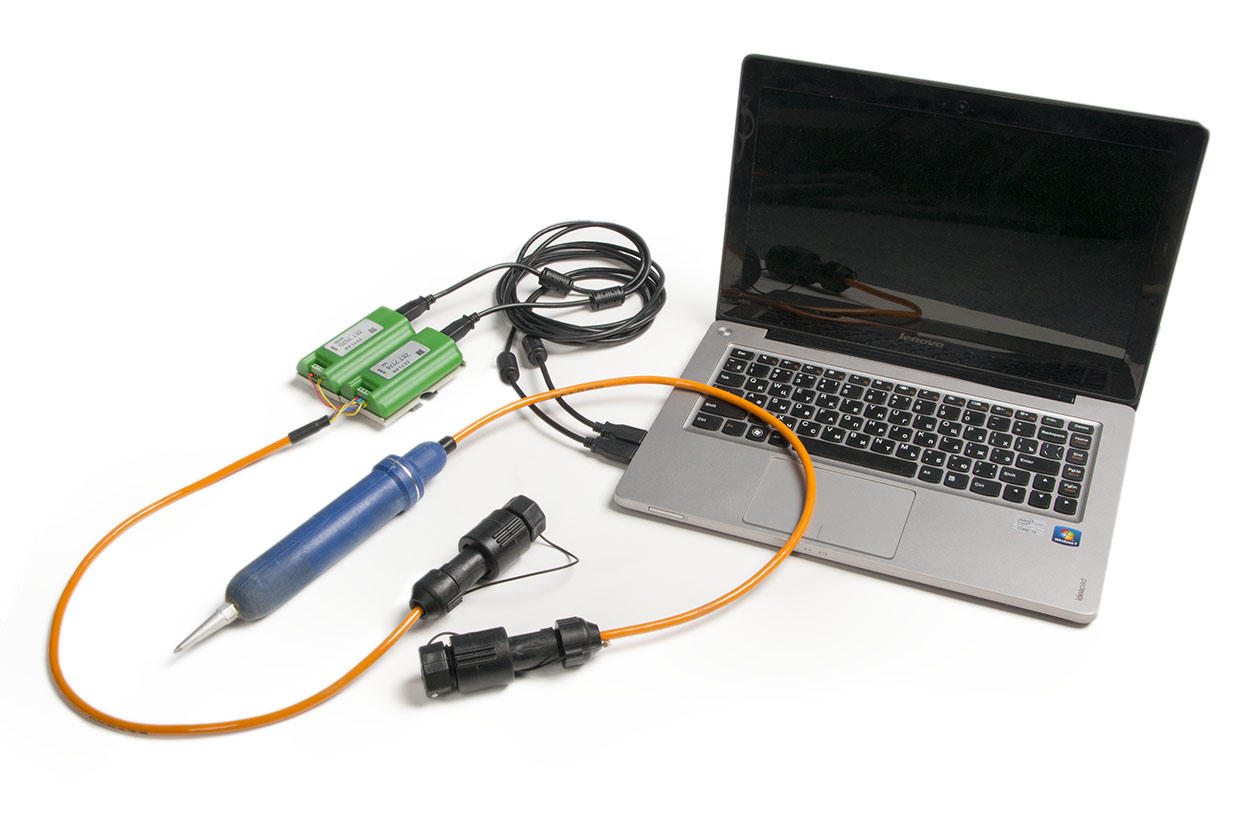Kit for seismic research performance - the components used for configuration of digital geophones parameters