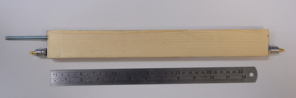 Specimen used for evaluation of wood elasticity modulus