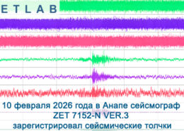 10 февраля 2026 года в Анапе фиксация землетрясения